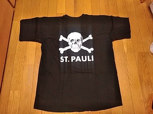 ザンクトパウリ Tシャツ XL 新品未使用品 ST.PAULI ブンデスリーガ ドクロ スカル 骸骨 両面プリント バックプリントtシャツ