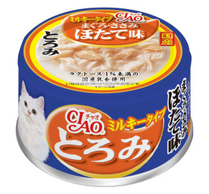 （まとめ買い）いなばペットフード CIAO とろみミルキータイプ まぐろ・ささみ ほたて味 80g A-111 猫用 〔×24〕