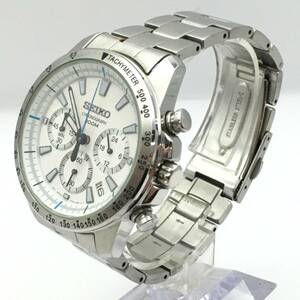 ○H249-29 SEIKO/セイコー CHRONOGRAPH クロノグラフ 100M 3針 Date デイト メンズ クォーツ 腕時計 6T63-00D0 