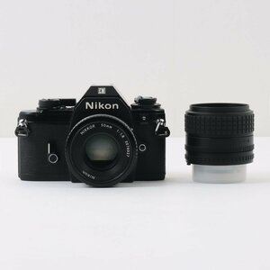 1円～ Nikon ニコン フィルムカメラ EM　/　Ai-s Nikkor 50mm F1.8　/　Nikkor Series E100mm F2.8 【動作未確認品】
