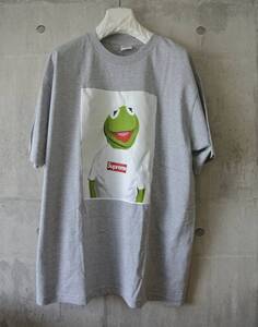 新品　XL　SUPREME シュプリーム 08SS Kermit The Frog Tee カーミット ザ フロッグ プリント半袖Tシャツ grey グレー