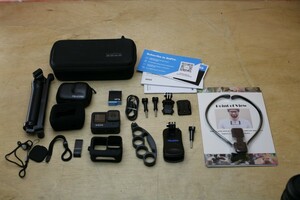 GoPro HERO9 Black 3WAY自撮り棒 防風スポンジ ネックマウント付き 両面ディスプレイ GPS 防水4K5K動画 送料無料