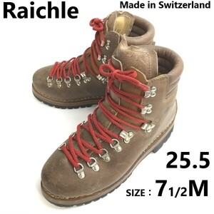 スイス製/Vintage★Raichle/ライケル★重厚本革/トレッキングブーツ/シューズ/登山靴【7.5M/25.5/brown/茶】Boots/Shoes◆sWB123-6