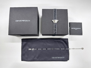 100円～★EMPORIO ARMANI アルマーニ ブレスレット バングル 腕輪 箱入り 【良品】