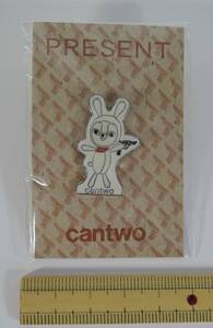 03E■CANTWO　キャンツー　ウサギ/うさぎ　ピンバッジ■未開封