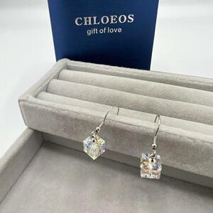 【箱付き】CHLOEOS ピアス　シルバー925 オーロラカラー