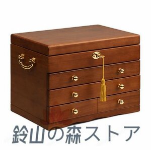 高品質★ 木製ジュエリーボックス アクセサリーケース 宝石箱 小物収納 宝箱 手作り 精密細工 アクセサリー箱★収納ボックス