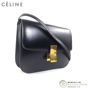 セリーヌ （CELINE） CLASSIC BOX クラシックボックス ミディアム ショルダー バッグ 16417 ブラック（中古）