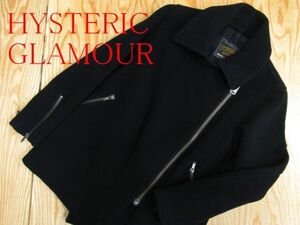 ★ヒステリックグラマー HYSTERIC★レディース ロングウールダブルライダースジャケット★R60407022A