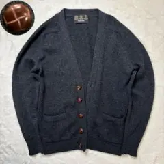 美品　BARBOUR  くるみボタン　100%ウール　ニット　カーディガン