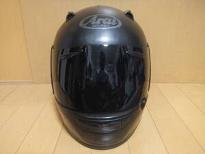 中古 Arai アライ クアンタム-Ｊ QUANTUM-J サイズL(59・60cm) フラットブラック フルフェイス ヘルメット スモークシールドド交換