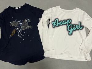 女の子160Tシャツ 長袖　H&M ANAP ２枚セット