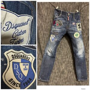 定価96800円 Dsquared2 ワッペン　スケータージーンズ　デニム　44