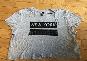 Ｈ&Ｍ エイチアンドエム DIVIDED BROOKLYN カットソー シャツ グレー M レディース