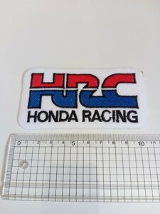 【中古】ワッペン　ＨＲＣホンダレーシング レトロ　バイク　モータースポーツ　レーシングジャケットなどに。匿名配送　送料一律180円　　