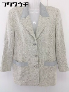 ■ COURREGES クレージュ 3B シングル 長袖 テーラード ジャケット サイズ9AR グレー系 レディース