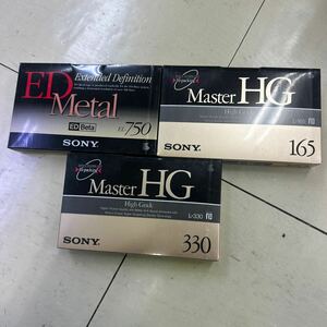 新品未開封　 ソニー SONY ビデオカセットテープ　master HG ED metal ED beta メタル edベータ　el-750b l-165mhga l-330mhga