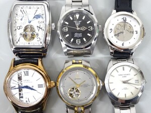 ジャンク 6点セット まとめて ELGIN エルジン FK-979 CITIZEN シチズン 8228-824423 STAG BVONO B-5508 アニエスベー 等 自動巻き 腕時計