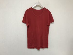 本物ノンネイティブnonnativeコットンレーヨン半袖Tシャツビジネスサーフアメカジストリートメンズ2M赤レッド