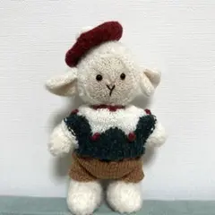 編みぐるみ　クリスマス　ひつじちゃん　羊　ハンドメイド　手作り　6点セット