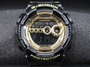 中古腕時計184【CASIO】 GD-100GB ブラック × ゴールド　G-SHOCK ジーショック