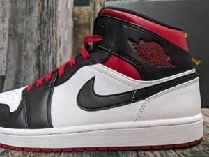 残少 30.0cm NIKE AIR JORDAN 1 MID 検 DQ8426-106 エア ジョーダン1 ミッド 黒/赤/白 ブラック/ジムレッド/ホワイト US/12