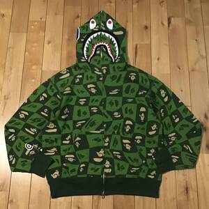 BAPE FACE LOGO シャーク パーカー Mサイズ a bathing ape shark full zip hoodie エイプ ベイプ アベイシングエイプ di85