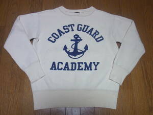 311-118/FREEWHEELERS/フリーホイーラーズ/POWER WEAR/パワーウエア/COAST GUARD ACADEMY/USCGA/両V/スウェット/トレーナー/38/生成り系