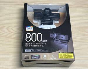 エレコム ELECOM 800万画素 WEB CAMERA ウェブカメラ UCAM-C980FBBK 日本製