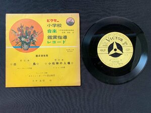 ♭♭♭EPレコード ビクター小学校 音楽鑑賞指導 第4学年用 管弦楽 白鳥 小牧神の入場