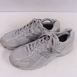 480 ニューバランス 27.0cm/new balance 灰 グレー 銀 シルバー 中古 古着 レディース スニーカー yy4991