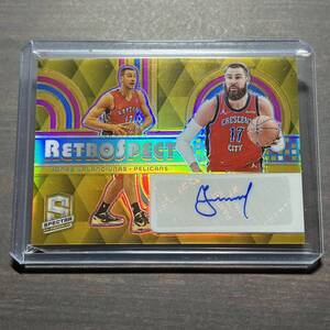 Jonas Valanciunas Autograph Gold /10 Parallel Prizm 2023-24 Panini Spectra Basketball NBA Auto 直筆サイン