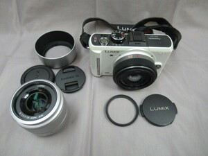 パナソニック Panasonic LUMIX GF1 DMC-GF1 1:1.7/20 0.2m/0.66ft 1:1.7/25 中古品