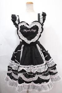 Angelic Pretty / Heart胸あて付スカート(無地) 黒 Y-24-11-25-096-AP-SK-SZ-ZY