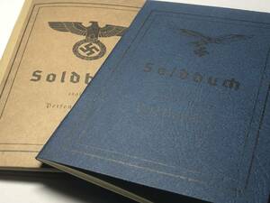 2冊セット 陸軍 空軍 旧 ドイツ国防軍 　身分証明書 Soldbuch ゾルトブーフ　レプリカ　ナチスドイツ　手帳　ドイツ軍