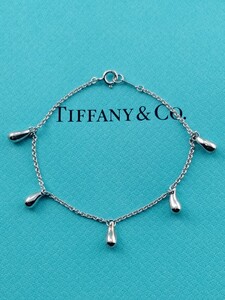 ①新品 正規品 ティファニー tiffany&co. ブレスレット シルバー ティファニードロップ 箱 巾着 紙袋 プレゼント