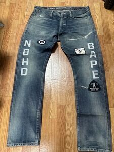 新品 NEIGHBORHOOD APE ブラザーフッド ダメージ サベージ デニム ネイバーフッド FCRB SOPH SUPREME bape levis リーバイス