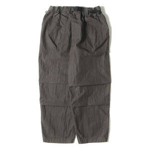 bal/balance バル パンツ サイズ:1 24SS 塩縮加工 ナイロン ワイド マウンテン イージーパンツ (CRINKLE WIDE MOUNTAIN PANT) チャコール