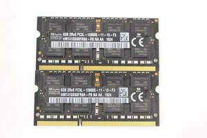 SKhynix HMT41GS6BFR8A-PB ノート用 DDR3 PC3L-12800S 8GB 2枚セット 計16GB メモリ☆