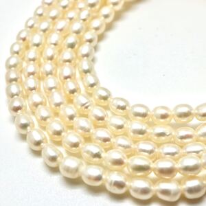 1円〜!!▼本真珠ロングネックレス▼N 約19.5g 約pearl パール jewelry necklace CE0/DA5 S500