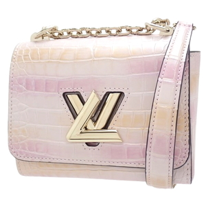 LOUIS VUITTON(ルイ・ヴィトン) ツイスト MINI ショルダーバッグ 肩掛け ミニ クロコダイル ピンク桃 40802089700【アラモード】