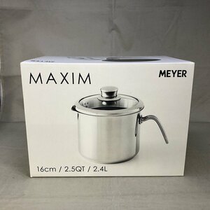 【未使用品】MEYER(マイヤー) SCM-PT16 MAXIM ８クック ポット 16cm/2.5QT/2.4L マルチポット 片手鍋 IH対応 [1]（管理番号：046102）