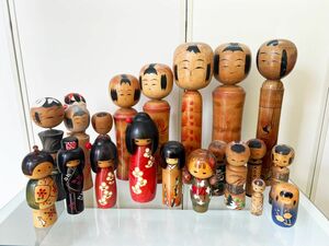 1円スタート★作家物　創作こけしなどおまとめ　 伝統こけし　置物 民芸品 工芸品　川村昭治　卯三郎　岸貞男　宮川邦夫など★