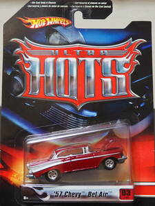 HOT WHeeLs 57 CHEVY BEL AIR US 版 ボンネット開閉 シェビー ベルエア ミニカー RealRiders ULTRA HOT ROD ホットロッド ホットウィール