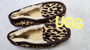 ★UGG★レオパードハラコモカシンシューズレアスリッポン★ムートン