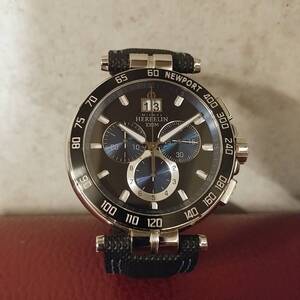 MICHEL HERBELIN ミッシェルエルブラン NEWPORT CHRONOGRAPH ニューポート クロノグラフ 36656 クォーツ サファイアクリスタル 100M　現状 