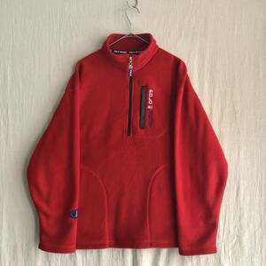 USA製 90s POLO SPORT プルオーバー フリース / L ポリ レッド Polo Ralph Lauren ビンテージ O3-01048-2475 sale