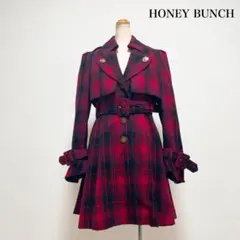 HONEY BUNCH チェックトレンチコート 赤 ロリータ パンク サブカル