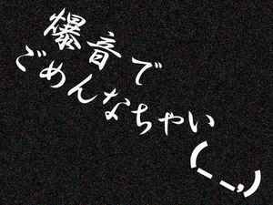 「爆音でごめんなちゃい」カッティングステッカー(1)　特殊カラー(ラメ、再帰反射)　スポコン 走り屋 暴走族