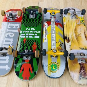 ZZ43495 まとめ売り 現状品 スケボー ボード ELEMENT Girl Skateboards ウィール デッキ ベアリング トラック